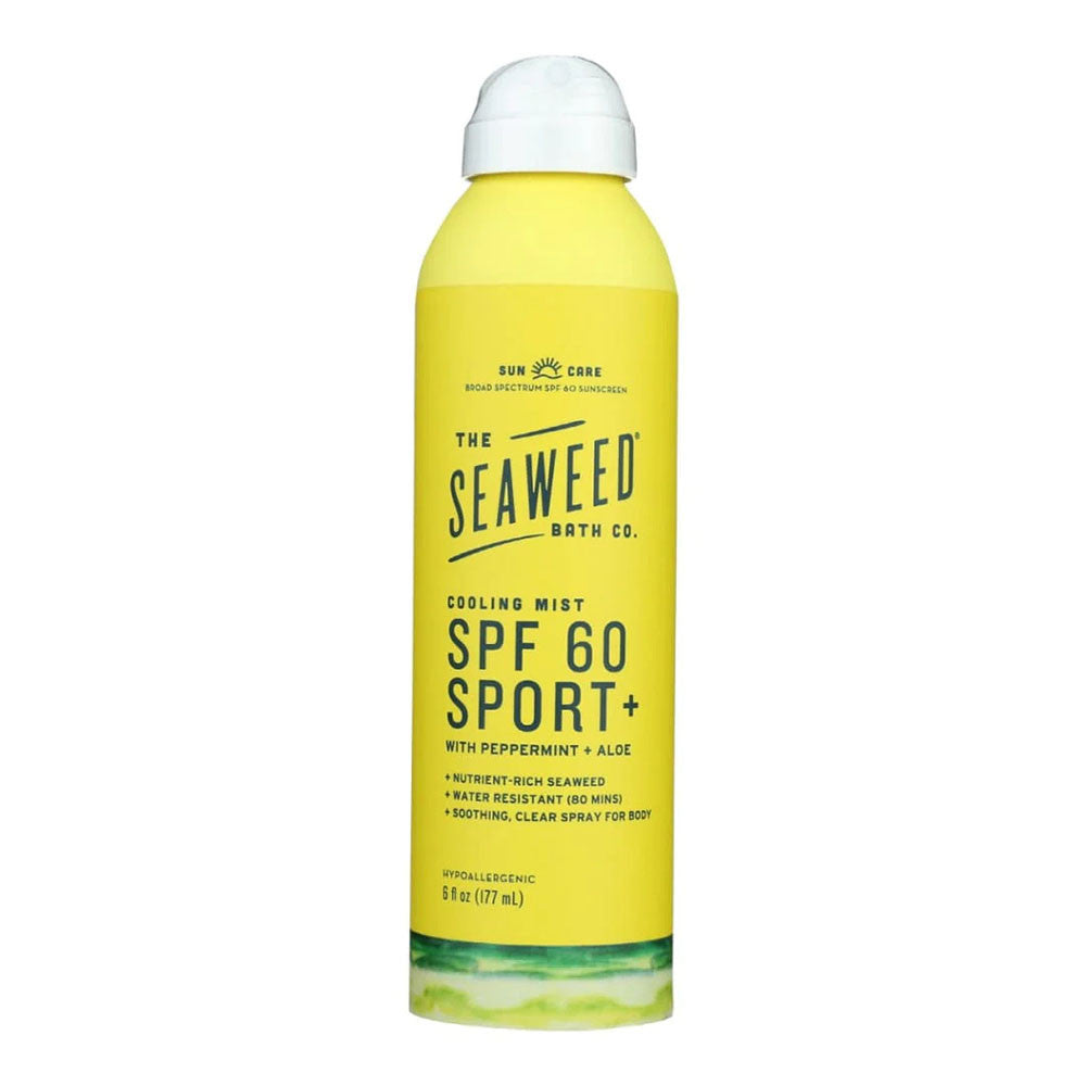 The Seaweed Bath Co Cooling Mist Sport SPF 60 Sunscreen Spray, 6 Oz